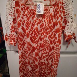 NEW - Red & White Short Sleeve Shirt